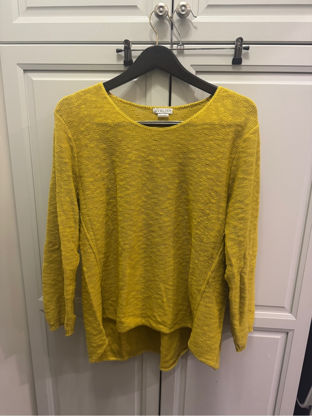 Avalin Mustard/Chartreuse Yellow Lightweight Crewneck Sweater